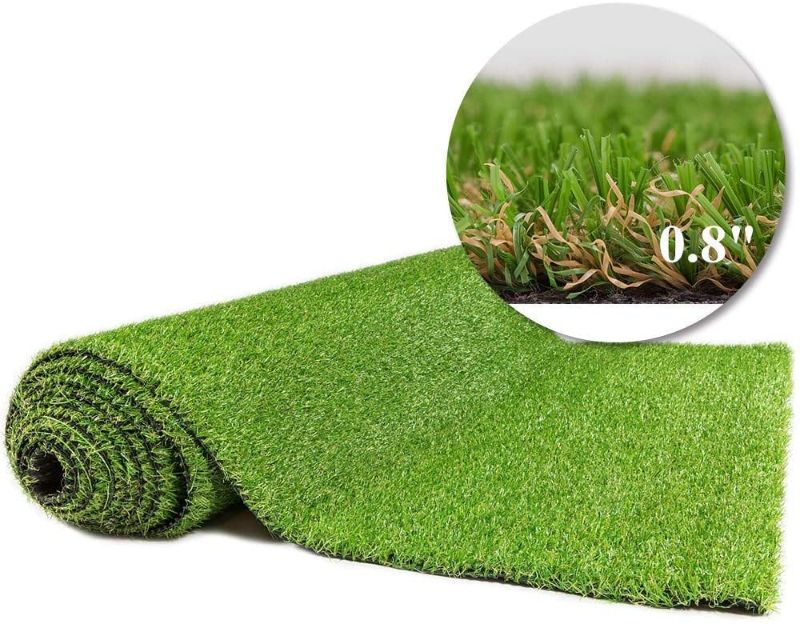 Photo 1 of Artificial Grass Outdoor Rug 7 FT X 12 FT (84 Square FT) Synthetic Lawn Fake Grass for Patio,Balcony,Pet Mat,Indoor/Outdoor Decor 0.8inch High (7 FT X12 FT ( 84 Square FT ))
