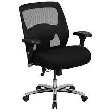 Photo 1 of Flash Furniture Black Contemporary Adjustable Height Swivel Upholstered Desk Chair HERCULES SERIES INTENSIVE USE BIG AND TALL 500LB LIMIT HEAVY DUTY JUMBO