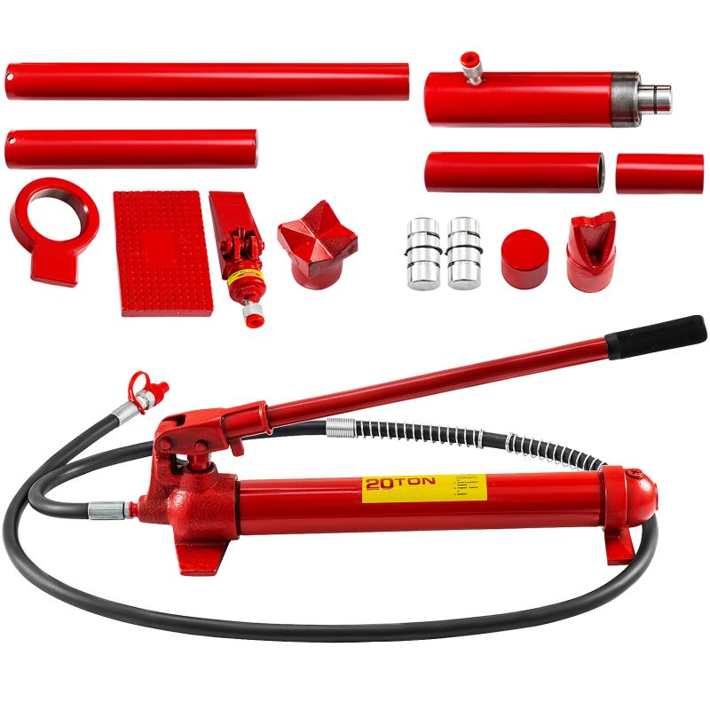 Photo 1 of 10ton Porta Power Hydraulic Jack Body Frame Repair Kit 2m Lengthen Hose Lift Ram
