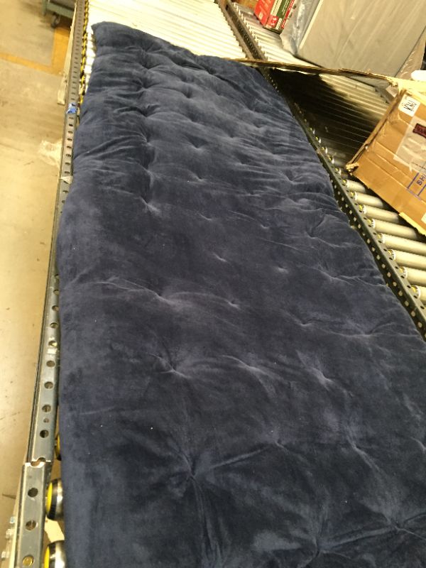 Photo 1 of 75"x27"REDCAMP XL Cot Pads for Camping, Soft Comfortable Cotton Thick Sleeping Cot Mattress Navy Blue
