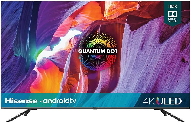 Photo 1 of Hisense 65-Inch Class H8 Quantum Series Android 4K ULED Smart TV with Voice Remote (65H8G, 2020 Model)
