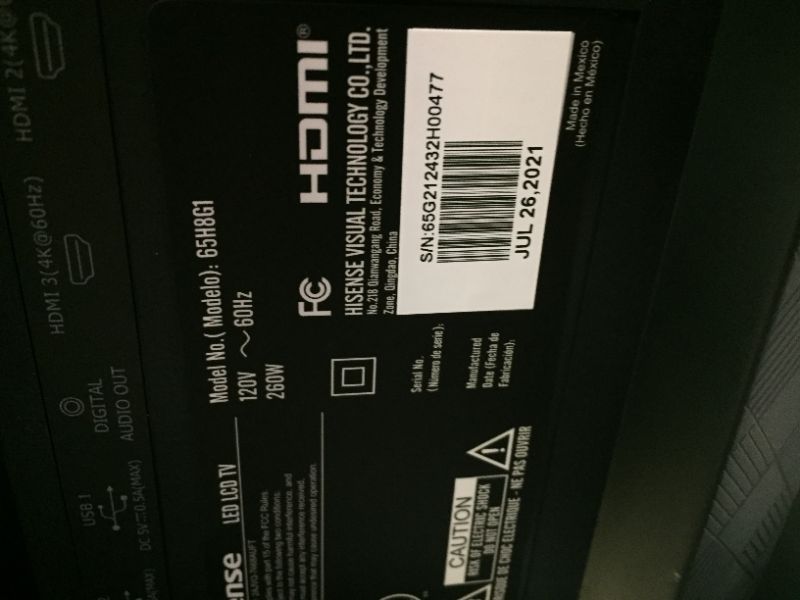 Photo 2 of Hisense 65-Inch Class H8 Quantum Series Android 4K ULED Smart TV with Voice Remote (65H8G, 2020 Model)
