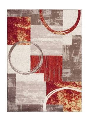 Photo 1 of World Rug Gallery Contemporary Abstract Circle Design Indoor Area Rug 7'10"x10'2" 
