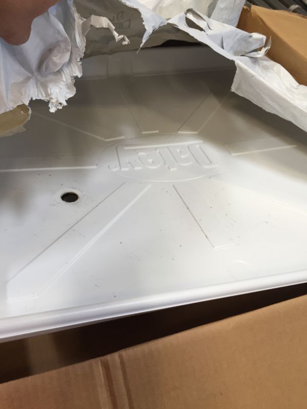 Photo 2 of 28 in. x 30 in. Plastic Washing Machine Pan with 1 in. Furnished Drain Adapter
