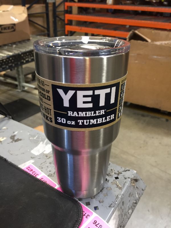 Photo 3 of YETI Rambler 30 oz Stainless Steel Vacuum Insulated Tumbler w/MagSlider Lid, Stainless
