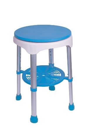 Photo 1 of Carex Easy Swivel Shower Stool, Bath Stool with Storage Tray, Rotates 360 Degrees
