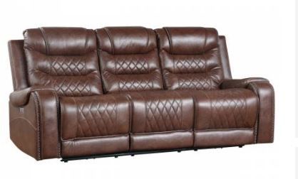 Photo 1 of 9405BR-3PW Power Double Reclining Sofa with Drop-Down Cup Holders, Receptacles and USB ports
