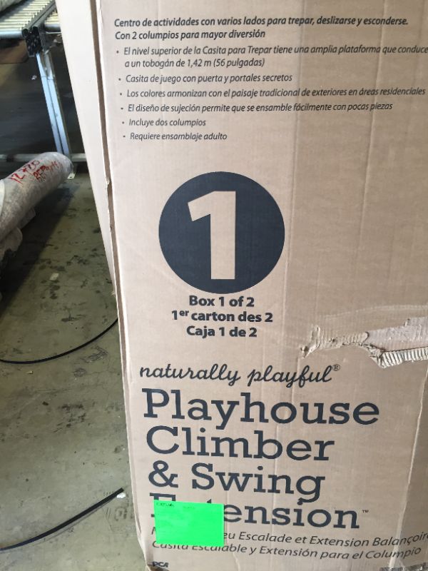 Photo 7 of Step2 Naturally Playful Playhouse Climber and Swing Set, Outdoor Playset box 1 of 2 and  2 of 2 
