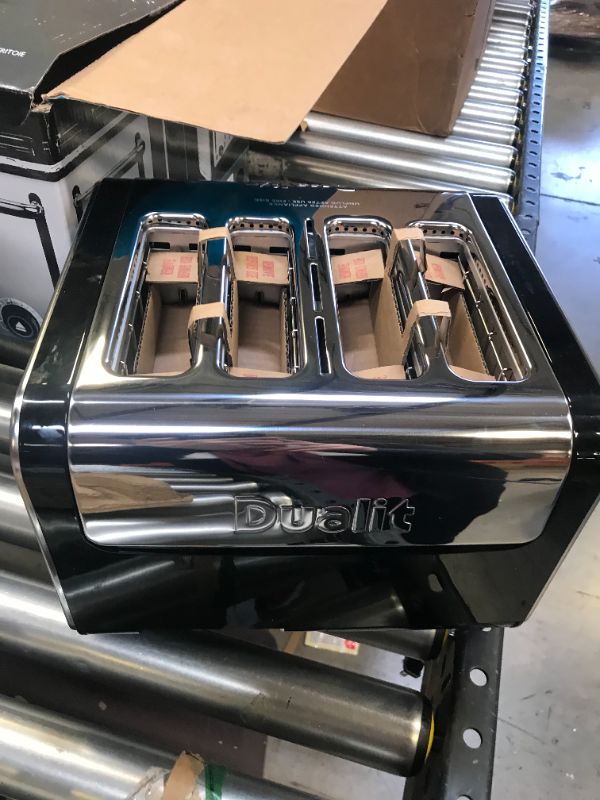 Photo 2 of Dualit Design Series 4 Slice Toaster, 4 slot, Black and Steel
