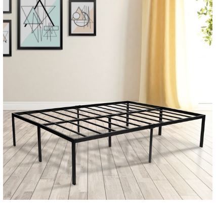 Photo 1 of 14/16.5Inch Heavy Duty Metal Bed Frame, Noise Free Anti-Slip Sturdy Metal Bed Platform, No Box Spring Needed,3000 lbs Limited and Max Body Weight up to 1200 lbs, KING 
