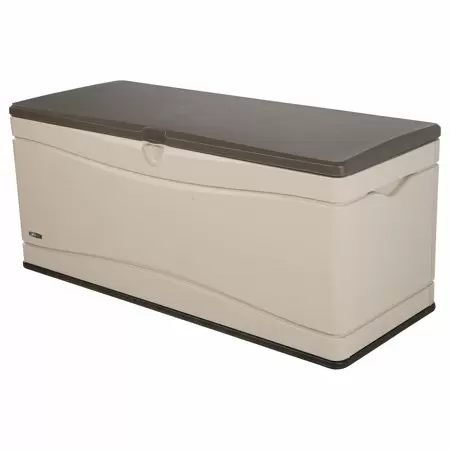 Photo 1 of  Lifetime 130-Gallon Heavy-Duty Deck Box, Desert Sand