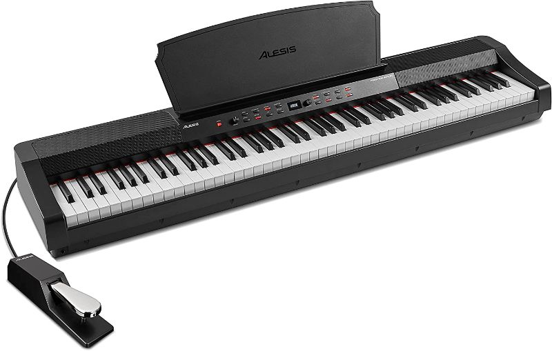 Photo 1 of Alesis Prestige Artist - 88 Key Digital Piano with Full Size Graded Hammer Action Weighted Keys, Multi-Sampled Sounds, Speakers, FX and 256 Polyphony
