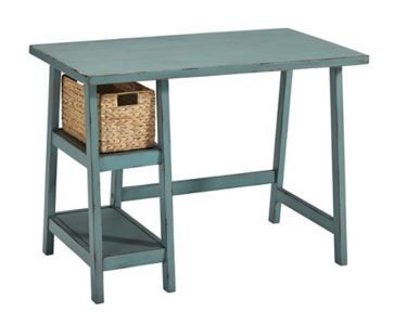 Photo 1 of Signature Design by Ashley Mirimyn Home Office Small Desk Teal
