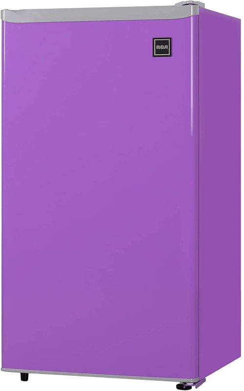 Photo 1 of RCA RFR321-Purple RFR320-PURPLE 3.2 Cu Ft Compact Fridge, Mini Refrigerator, Purple
