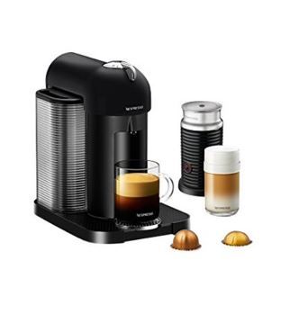 Photo 1 of Nespresso Vertuo Coffee and Espresso Machine Bundle with Aeroccino Milk Frother by Breville, Matte Black
