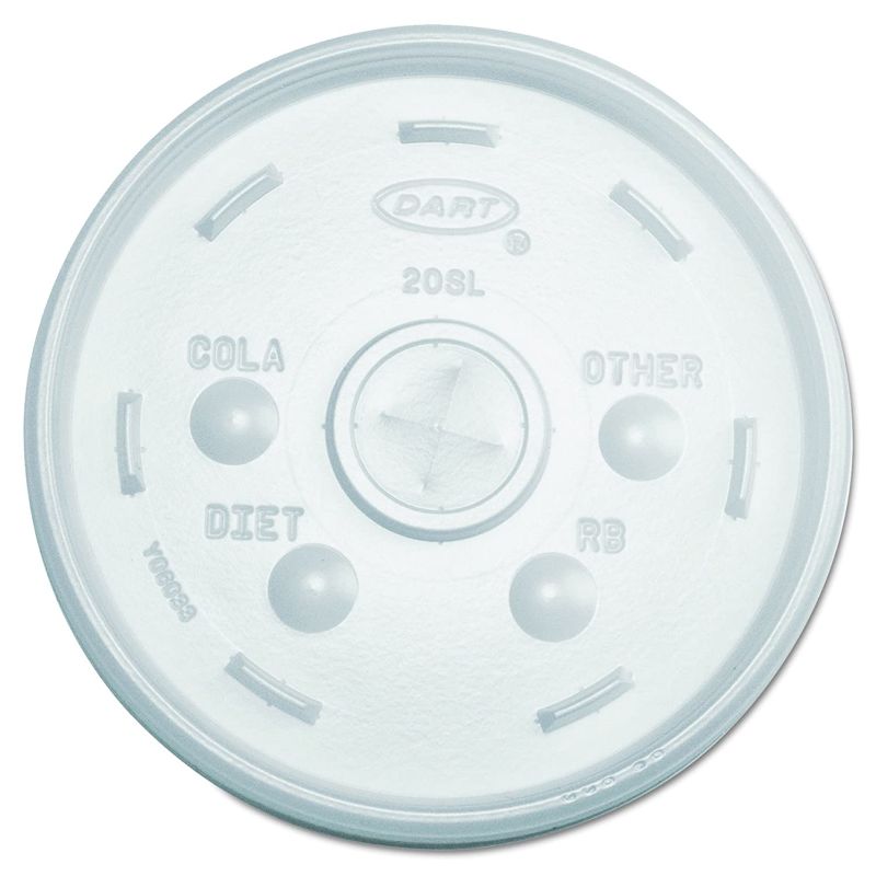 Photo 1 of DART - DCC20SL Dart 20SL Cold Cup Lids, 32oz Cups, Translucent, 100 Per Sleeve (Case of 10 Sleeves)
