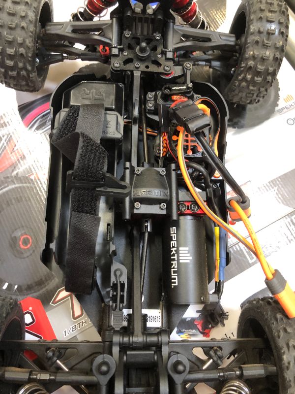 Photo 11 of ARRMA RC Car 1/8 Typhon 6S V5 4WD BLX Buggy with Spektrum Firma RTR (Ready-to-Run), Black and Red, ARA8606V5
