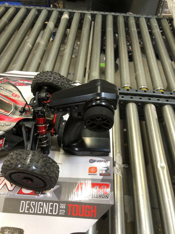 Photo 8 of ARRMA RC Car 1/8 Typhon 6S V5 4WD BLX Buggy with Spektrum Firma RTR (Ready-to-Run), Black and Red, ARA8606V5
