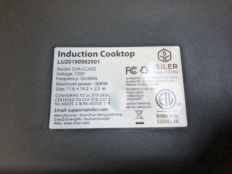 Photo 3 of Portable Induction Cooktop, iSiLER 1800W Sensor Touch Electric Induction Cooker Cooktop with Kids Safety Lock, 18 Power 17 Temperature Setting Countertop Burner with Timer