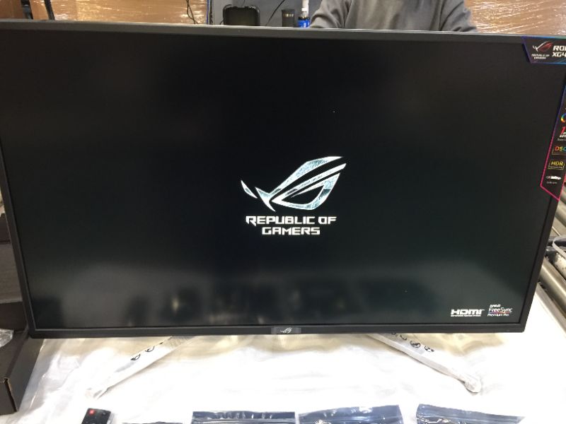 Photo 3 of ASUS ROG Strix 43” 4K HDR DSC Gaming Monitor (XG43UQ) - UHD (3840 x 2160), 144Hz, 1ms, HDMI 2.1, Extreme Low Motion Blur Sync, FreeSync Premium Pro,...
