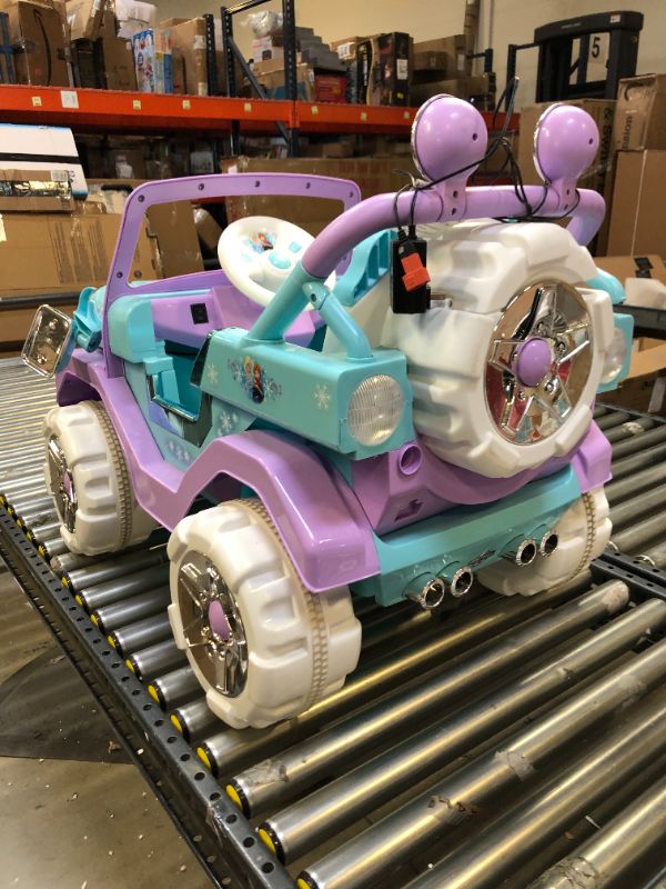 Photo 6 of Kid Trax Disney Frozen Kids 4x4 Ride On Toy, 6 Volt, Kids 3-5 Years Old, Max Weight 55 lbs, Single Rider, Battery and Charger Included, Blue
