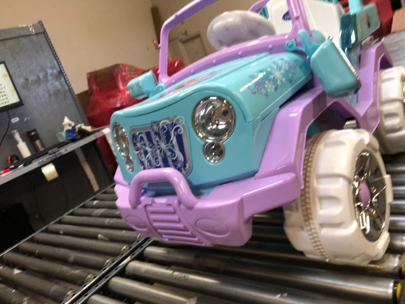 Photo 7 of Kid Trax Disney Frozen Kids 4x4 Ride On Toy, 6 Volt, Kids 3-5 Years Old, Max Weight 55 lbs, Single Rider, Battery and Charger Included, Blue
