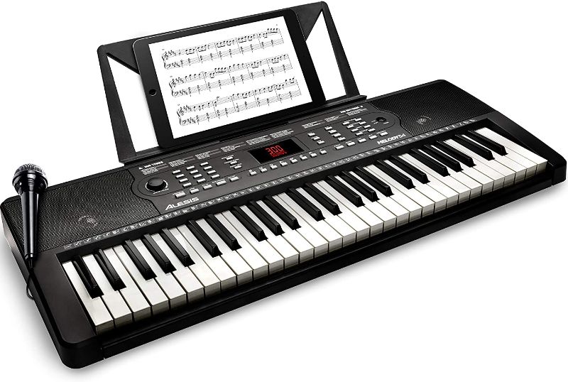 Photo 1 of Alesis Melody 54 - Electric Keyboard Digital Piano with 54 Keys, Speakers, 300 Sounds, 300 Rhythms, 40 Songs, Microphone and Piano Lessons
