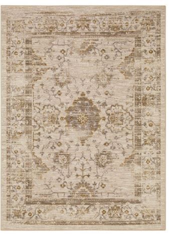 Photo 1 of 5'X7' Vintage Tufted Distressed Area Rug Tan - Threshold
