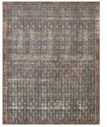 Photo 1 of Amber Lewis x Loloi Billie 8'6" x 11'6" Ocean and Brick Area Rug
