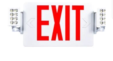 Photo 1 of 2 Head LED Exit Sign (Red)
