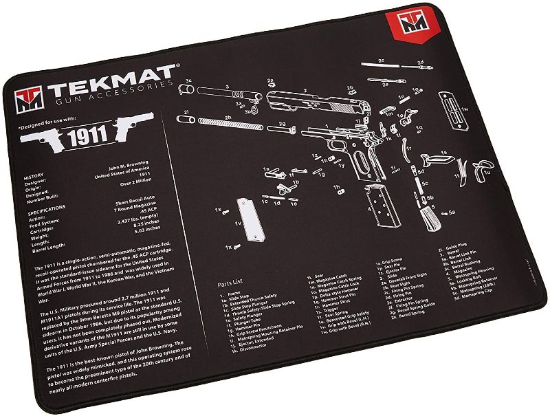 Photo 1 of TekMat Ultra Gun Cleaning Mat for use with 1911 Black ,15" x 20"
