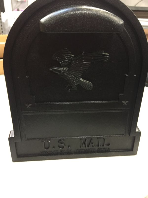 Photo 4 of Gibraltar Mailboxes Arlington Large Capacity Galvanized Steel Textured Black, Post-Mount Mailbox, AR15B000
