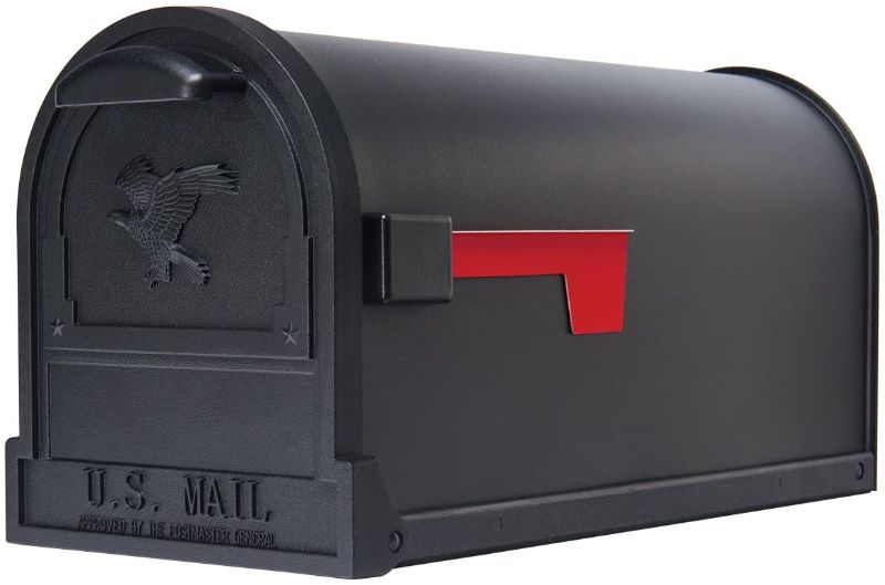 Photo 1 of Gibraltar Mailboxes Arlington Large Capacity Galvanized Steel Textured Black, Post-Mount Mailbox, AR15B000
