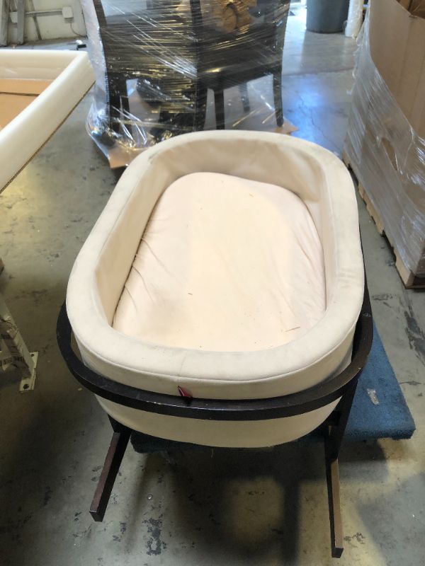 Photo 4 of Ninna Nanna Bassinet in Stone with Espresso Base by Monte Design
