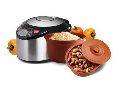 Photo 1 of VitaClay Smart Organic Multicooker & Clay Insert - Oval, 8 Cup Dry / 4.2-Quart
