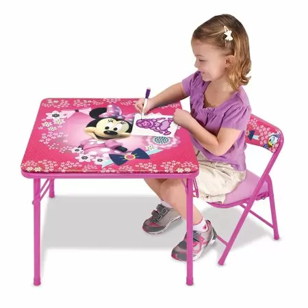 Photo 1 of  Minnie Mouse Blossoms & Bows Jr. Activity Table Set with 1 Chair