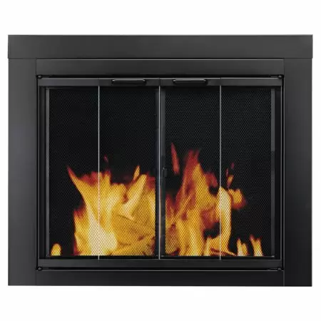 Photo 1 of  Pleasant Hearth Ascot Black Fireplace Glass Doors - Medium