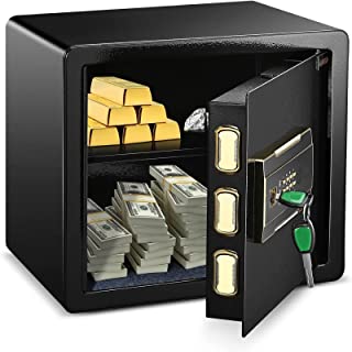 Photo 1 of ADIMO Safe Box with 1.23 Cubic Feet, Safe Cabinet with 2 Master Key, Sensitive Alarm System to Protect Your Cash, Jewelry, Documents, Safe and Locked Box for Home&Office