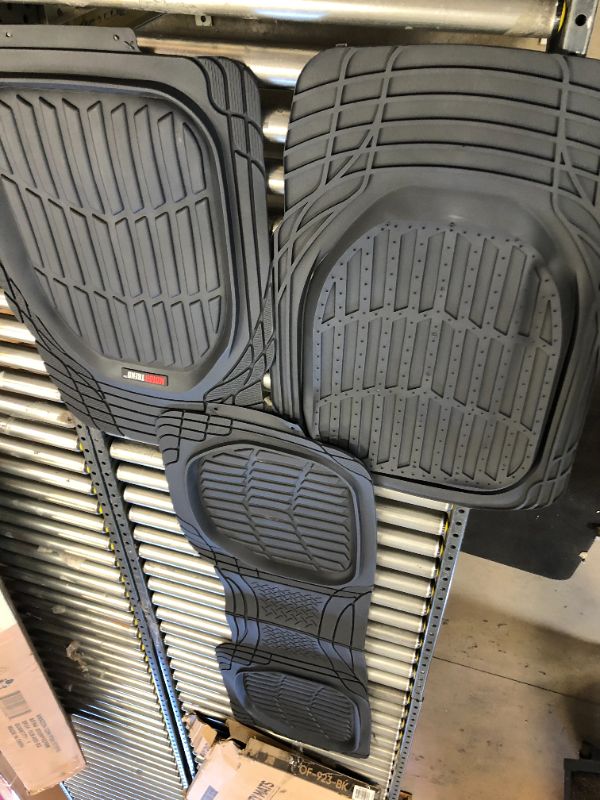 Photo 3 of Motor Trend FlexTough Contour Liners - Deep Dish Heavy Duty Rubber Floor Mats - Black