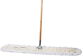 Photo 1 of Tidy Tools 48 Inch Industrial Strength Cotton Dust Mop with Wood Handle and Frame. 48'' X 5'' Wide Mop Head with Cut Ends - Hardwood Floor Broom and a floor lamp stand