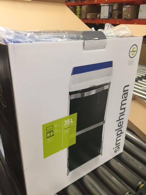Photo 1 of simplehuman Pull-Out Trash Can Recycler, 9.3 Gallons