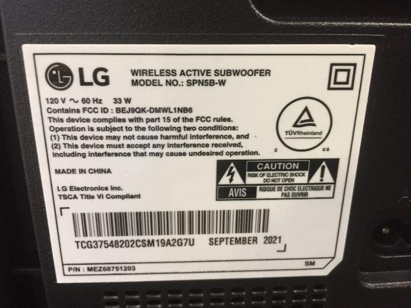 Photo 1 of LG 3.1 Channel High Res Audio Sound Bar with DTS Virtual:X - SN6Y