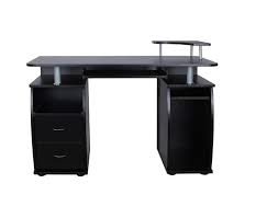 Photo 1 of Modern wooden computer desk with 2 drawers and shelves computer table design office desk furniture(DX-8514B)
