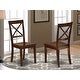 Photo 1 of East West Furniture X-Back Boston Chairs and Wood Seat in Mahogany Finish - Set of 2 - - BOC-MAH-W
