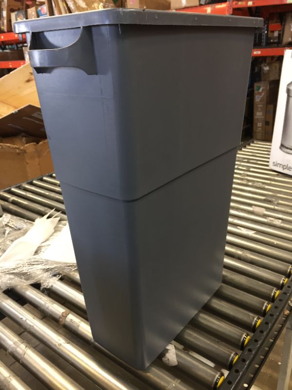 Photo 3 of Genuine Joe Waste Container 23 Gallon 22-1/2"W x 11"D x 30" Gray 60465