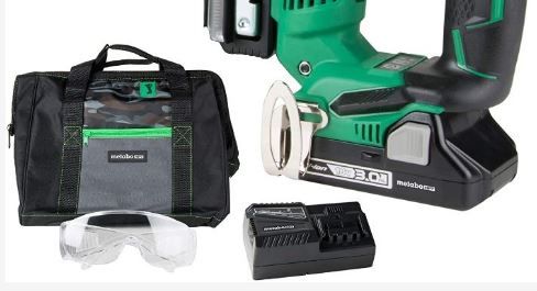 Photo 1 of Metabo HPT Cordless Pin Nailer Kit, 18V, 23 Gauge, 5/8" up to 1-3/8" Pin Nails, 3000 Nails Per Charge, Compact 3.0 Ah Lithium Ion Battery, Lifetime Tool Warranty (NP18DSAL)
