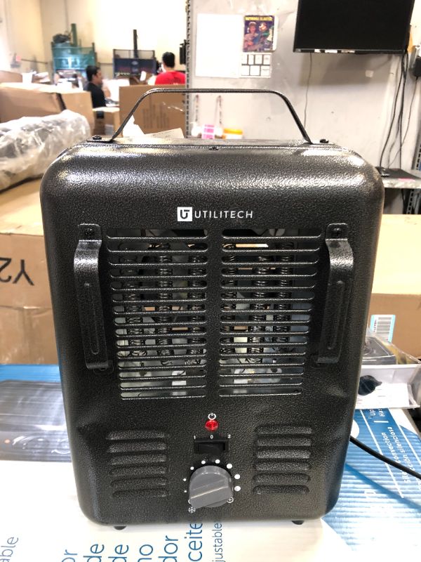 Photo 2 of OmniHeat 1500-Watt Utility Fan Utility Indoor Electric Space Heater with Thermostat
