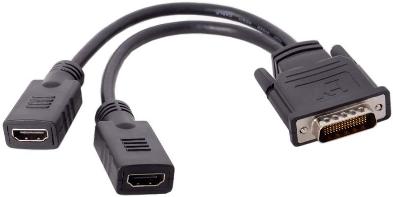 Photo 1 of DMS 59 Pin to 2 HDMI Cable, CABLEDECONN DMS 59 Pin Male to HDMI Female Dual Monitor Extension Cable Adapter for Lhf Graphics Card (DMS 59 pin Dual hdmi)
