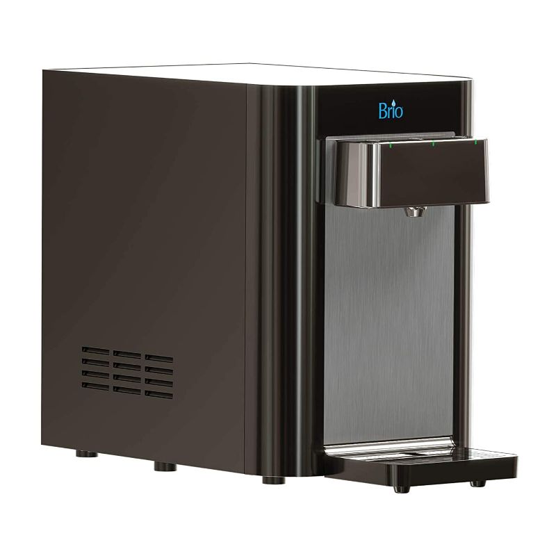 Photo 1 of Brio Self-Cleaning Countertop Bottleless Water Cooler Dispenser - with 2-Stage Water Filter and Installation Kit, Tri Temp Dispense, UV Cleaning - Black
