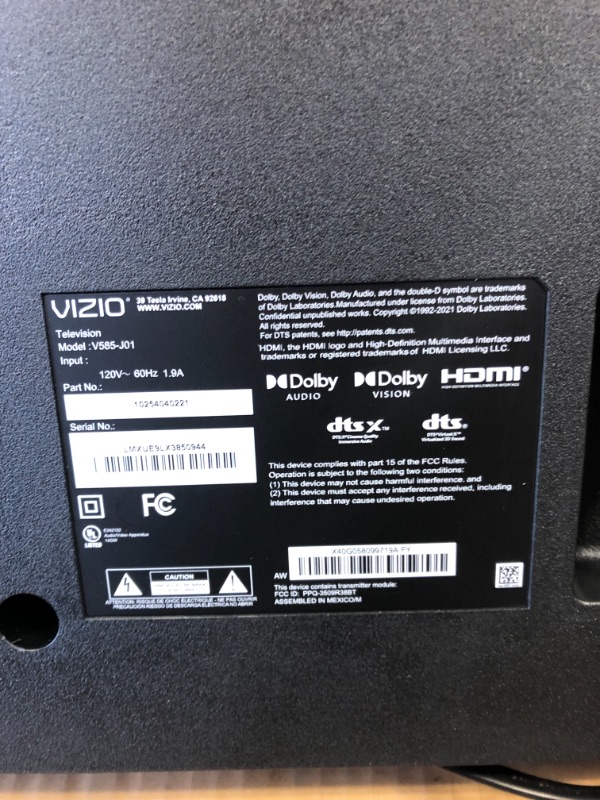 Photo 1 of VIZIO 58-Inch V-Series 4K UHD LED HDR Smart TV with Apple AirPlay and Chromecast Built-in, Dolby Vision, HDR10+, HDMI 2.1, Auto Game Mode and Low Latency Gaming, V585-J01, 2021 Model

